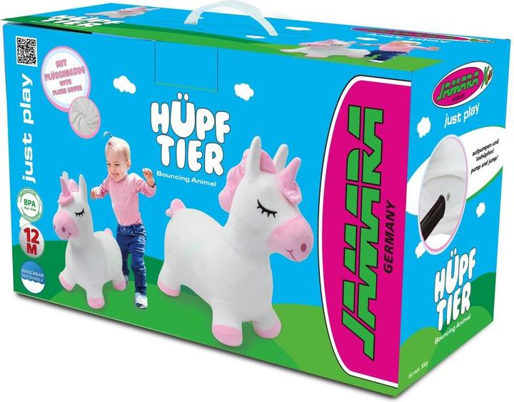Actual product image Jamara Bouncy Unicorn with Plush Cover and Pump