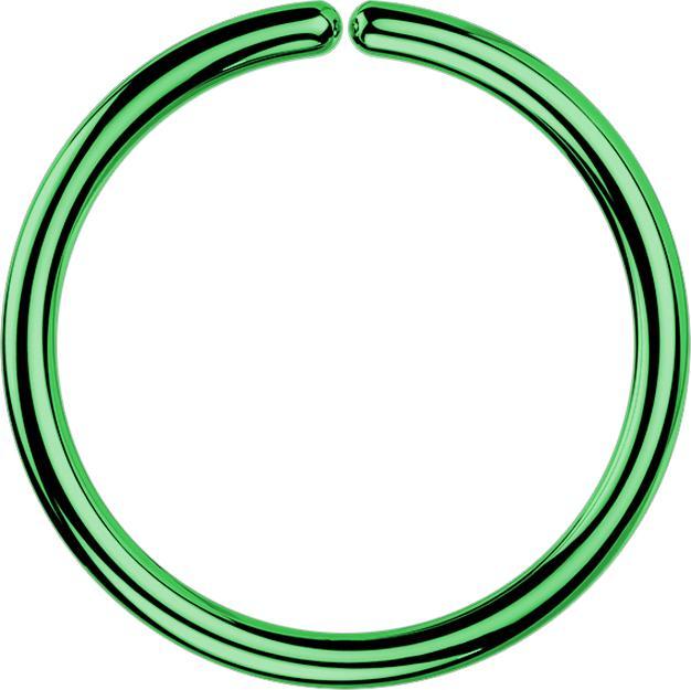 Immagine prodotto Star Piercing Anello micropiercing verde con rivestimento in titanio (senza ottone, Acciaio chirurgico 316L)