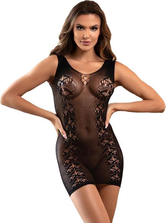 Produktbild Subblime 952167 Kurzer Elastischer Netz-Bodystocking Schwarz Eine Grã–Sse (One Size)