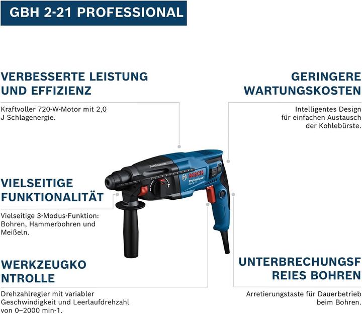 Image du produit Bosch Professional Marteau perforateur avec SDS plus GBH 2-21