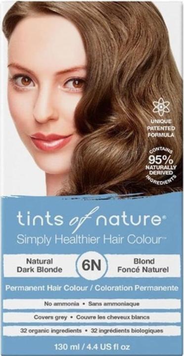 Immagine prodotto Tints Of Nature Organic 6N Biondo Scuro Naturale Condizionante Colore Permanente per Capelli 130ml (Biondo scuro (6N))