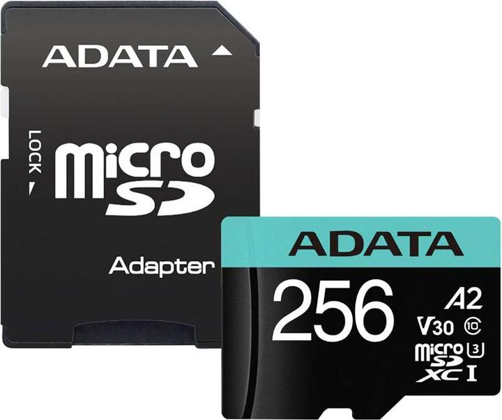 Actual product image Adata Premier Pro Incl. adapter (256 GB, microSDHC, U3, UHS-I)