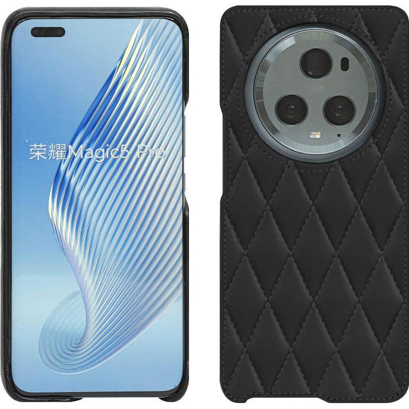 Noreve Lederschutzhülle (Honor Magic5 Pro), Smartphone Hülle, Schwarz