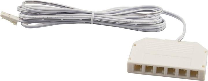 Produktbild Isoled MiniAMP 6-fach Verteiler (1 male-Stecker an 6 female-Buchsen), 30cm, 2-polig, weiss, max. 3,5A