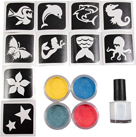 Produktbild Grimas Glitter-Tattoo Set Aqua