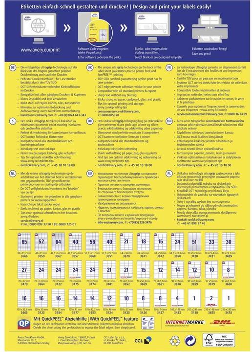 Productafbeelding Avery Universele etiketten