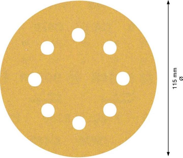 Immagine prodotto Bosch Professional Zubehör Expert C470 Carta vetrata a 8 fori per levigatrice rotorbitale, 115 mm, G 180, 5 pezzi. (180)