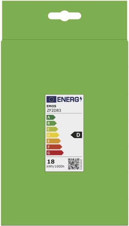 Energy Label Emos LED lamp Filament G125 / E27 / 18 W (150 W) / 2452 lm / Neutral white (E27, 2452 lm, 1x)