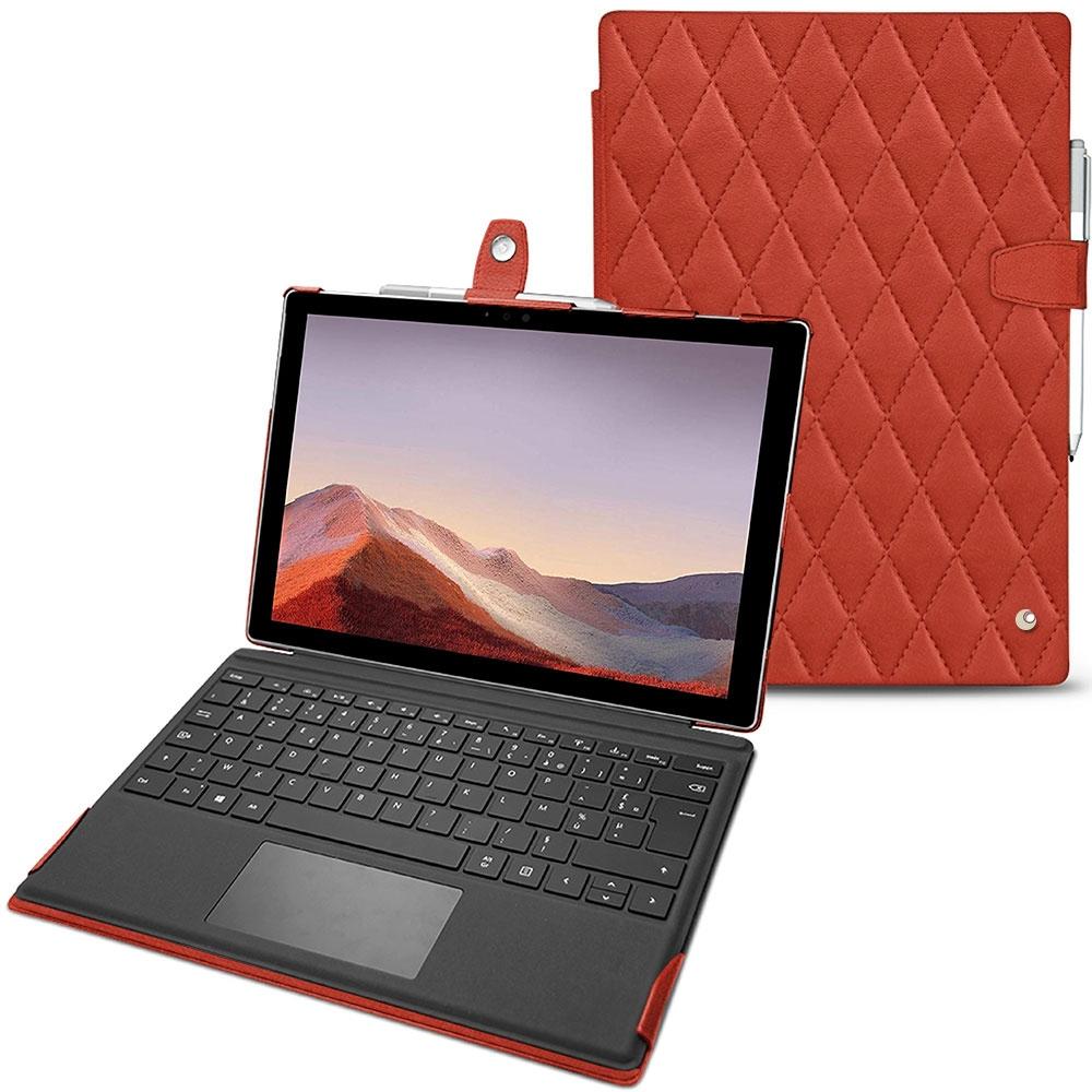 Noreve Lederschutzhülle (Microsoft Surface Pro 7), Tablet Hülle, Orange