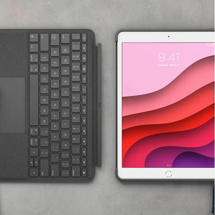 Productafbeelding Logitech Combo Touch (DE, Apple iPad 2019 (7e generatie), Apple iPad 2020 (8e generatie), Apple iPad 2021 (9e generatie))