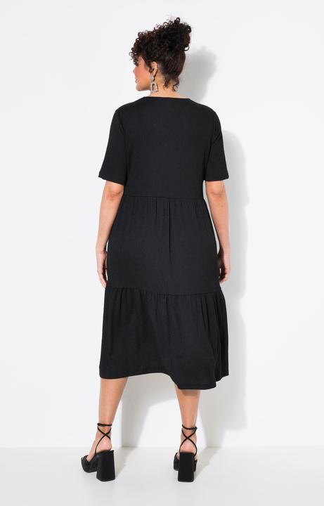 Produktbild Ulla Popken Stufenkleid, A-Linie, Rundhalsausschnitt, Halbarm (56)
