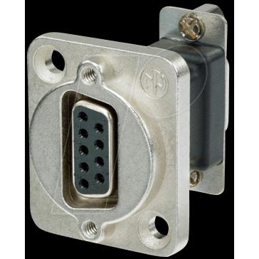 Thumbnail - Neutrik 9W D-SUB feedthrough, female to female, Elektronikkabel + Stecker, Schwarz