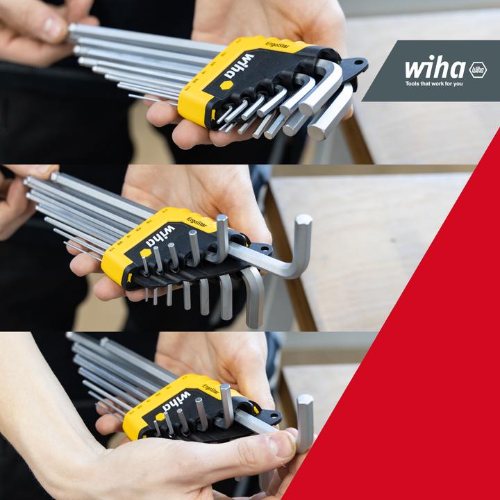 Actual product image Wiha ErgoStar SB 369RHZ13 pin wrench set