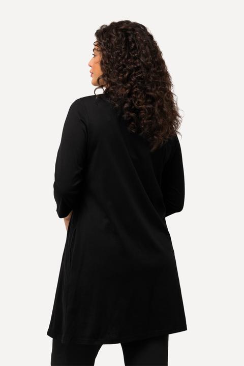 Produktbild Ulla Popken Longshirt, Zierbänder, A-Linie, V-Ausschnitt, 3/4-Arm (50, 52)