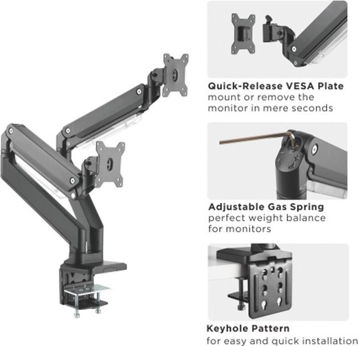 Produktbild Roline LCD-Dualarm (Tisch, 15 kg)