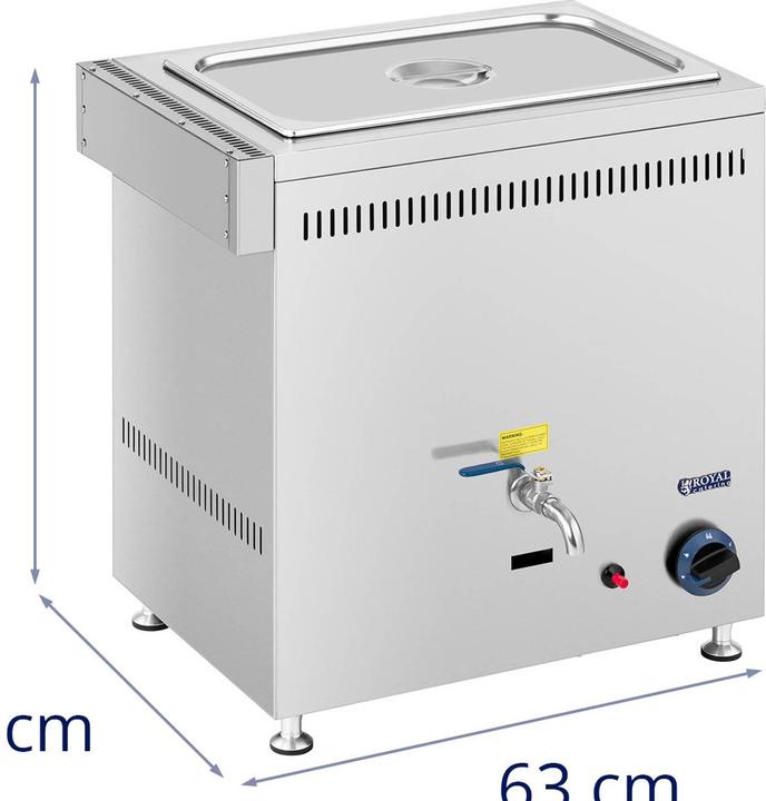 Image du produit Royal Catering Bain-marie à gaz 3300 W 1 GN Récipient gastronomique Bain-marie RC-BMG6020E