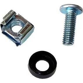 BlueOptics 4x M6 completo, Accessori per armadio rack, Nero