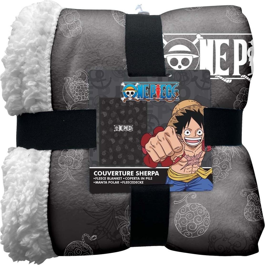 Thumbnail - Homadict, Decke, Plaid Sherpa 100x150 cm One Piece Demon Fruits Black