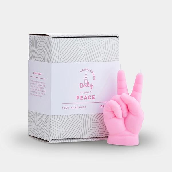 Image du produit Candle Hand Baby Peace Rose (1 pcs)