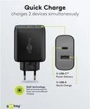 Produktbild Goobay USB-C PD Dual-Schnellladegerät 65 W schwarz (65 W)