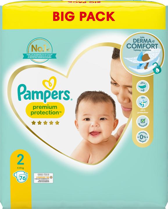 Produktbild Pampers Premium Protection (Gr. 2, Tragepack, 76 Stück)