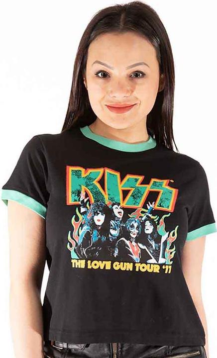 KISS St Paddy's Ringer Crop Top (Girlie)
