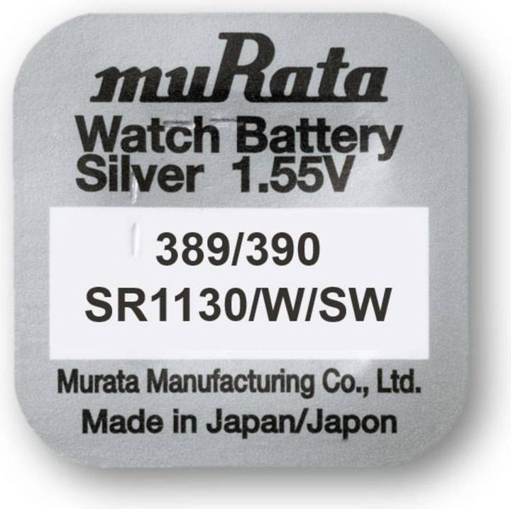 Actual product image Murata Button cell silver oxide n 389 (10 pcs., 85 mAh)