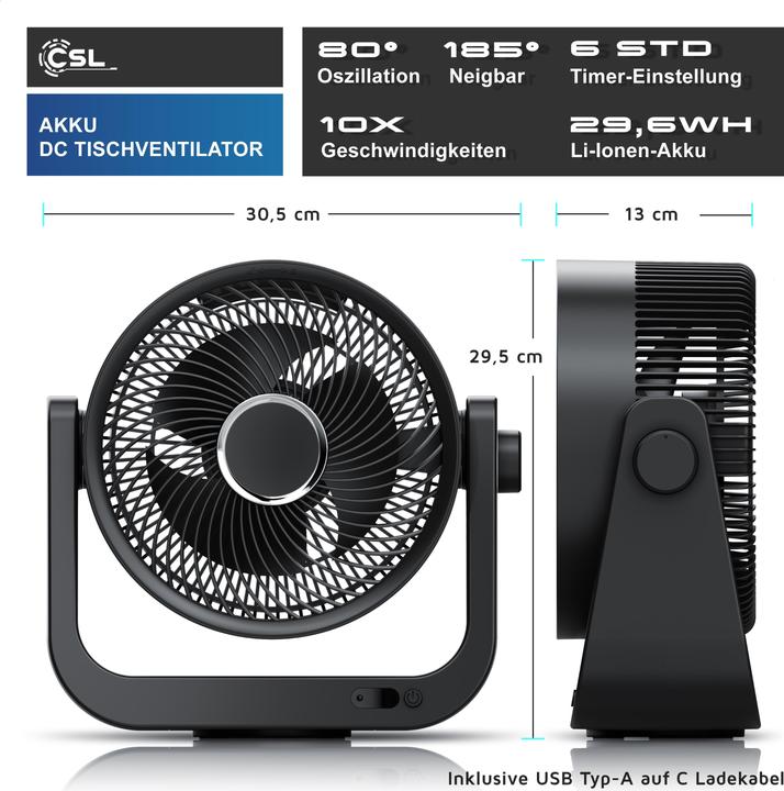 Produktbild CSL USB Mini Desk Fan (51 dB)