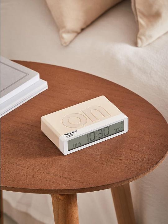 Actual product image Lexon Digitalwecker Flip Classic Pantone Sand Dollar