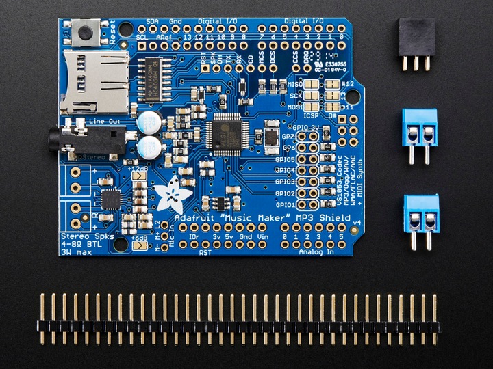 Produktbild Adafruit Music Maker MP3 Shield for Arduino w/3W Stereo Amp (Shield)