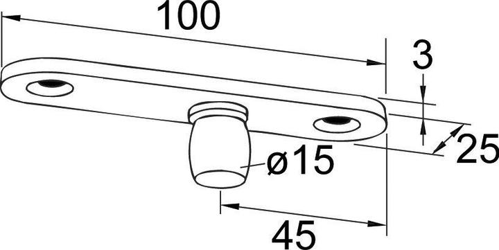 Actual product image Dormakaba Upper spigot PT 24 to Universal (1 pcs.)
