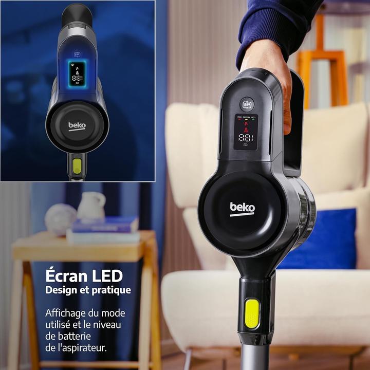 Actual product image Beko VRT84225VI - Draadloze steelstofzuiger - 100 AirWatts - 3 snelheden - LED-scherm - Grijs