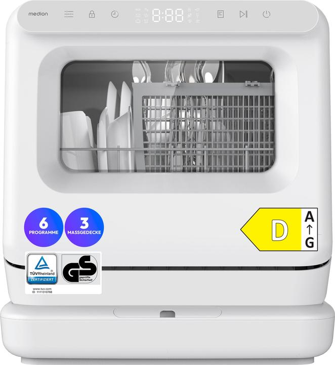 Medion LIFE Mini-Geschirrspüler DWT30 Weiss