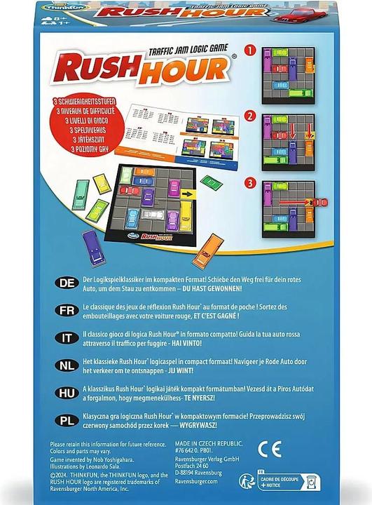 Actual product image Ravensburger ThinkFun - Rush Hour take-away game (Dutch, English, French, German, Hungarian, Italian, Polish, 1 - 4 Players)