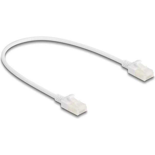 Delock RJ45 Netzwerkkabel Cat.6A Stecker zu Stecker mit robu (U/UTP, CAT6a, 0.30 m), Netzwerkkabel