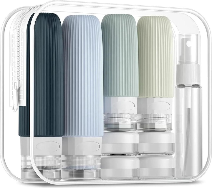 Produktbild Swissdetector Komplettset - Wiederbefüllbare Reiseflaschen aus Silikon (Hygieneprodukt)