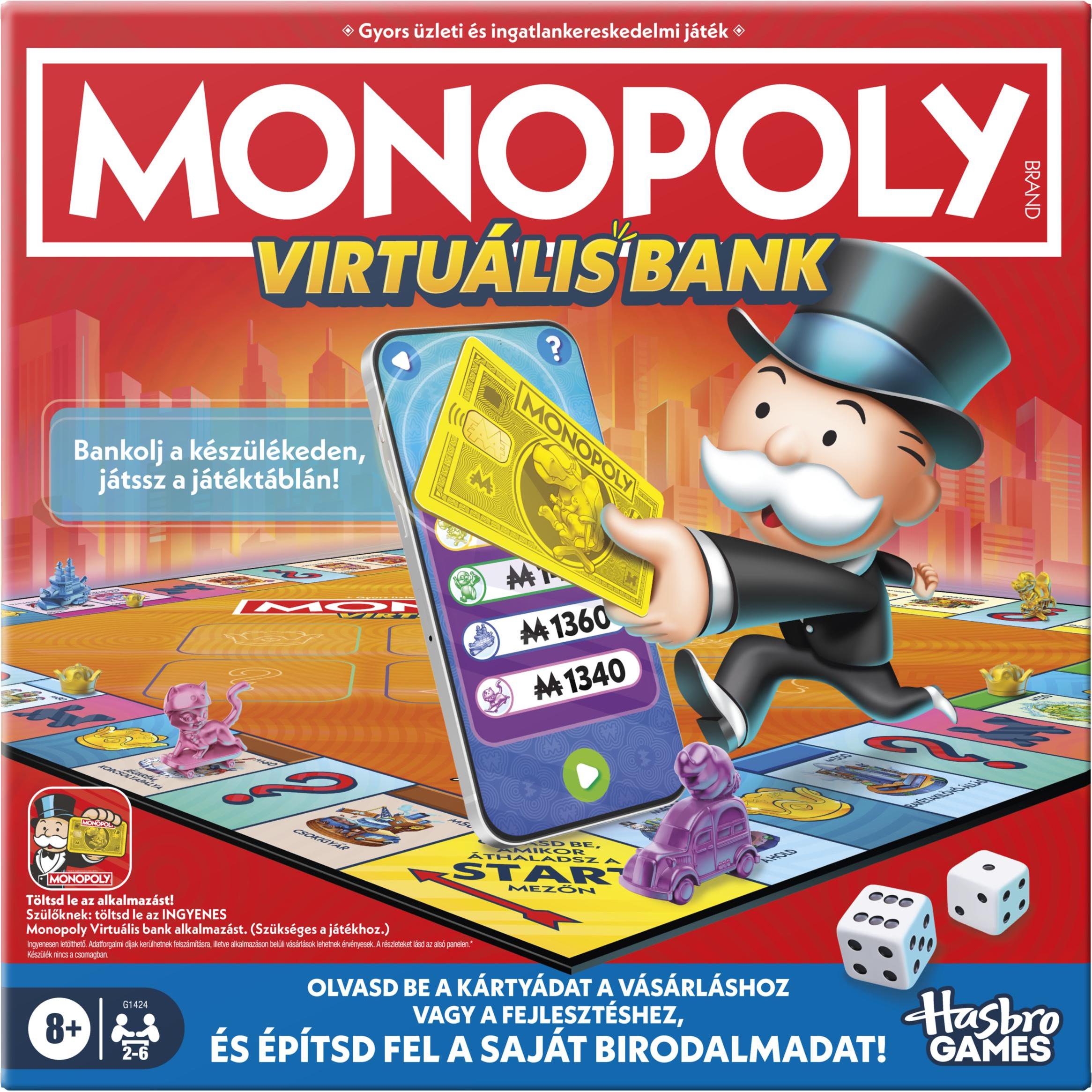 Monopoly App Banking Brettspiel (Ungherese, 2 - 6 Giocatori)