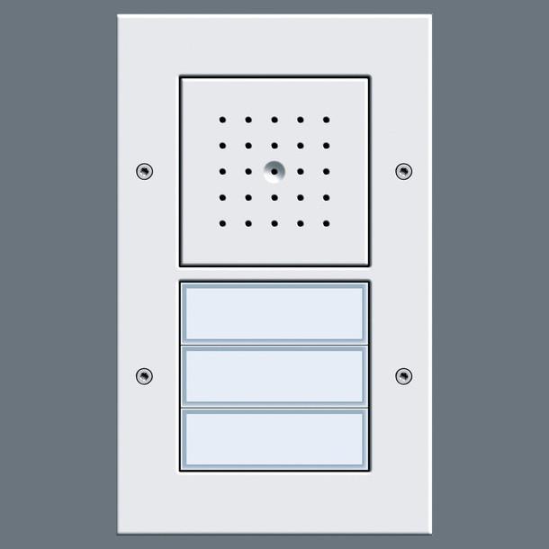 Actual product image Gira Surface-mounted door station 3-gang pure white 126766 (Cable)
