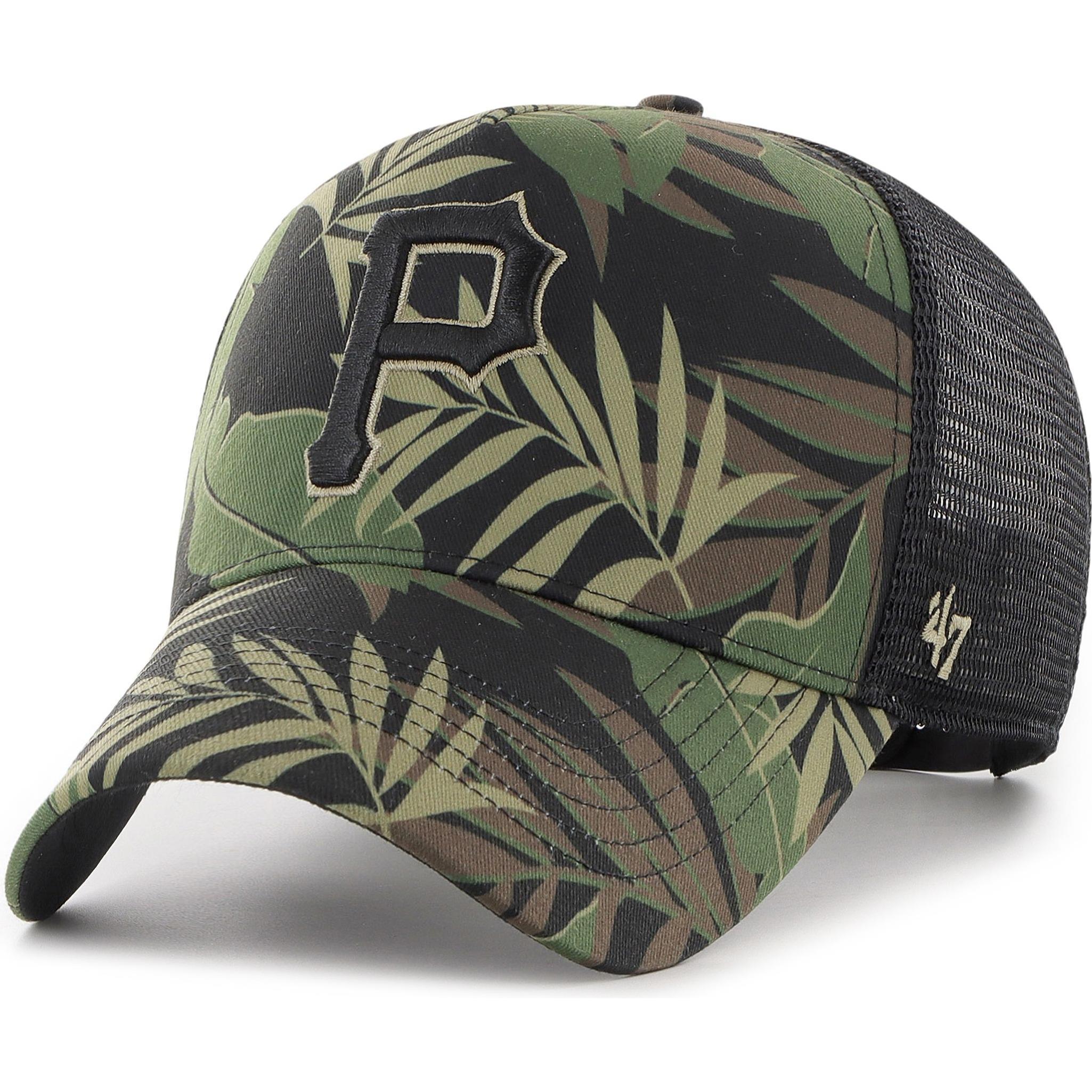 47 Brand, Herren, Cap, Trucker Mesh Cap - TROPIC Pittsburgh Pirates, Schwarz