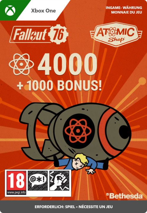 Actual product image Microsoft Fallout 76 - 4000 (+1000 Bonus) Atoms (3000 CHF)