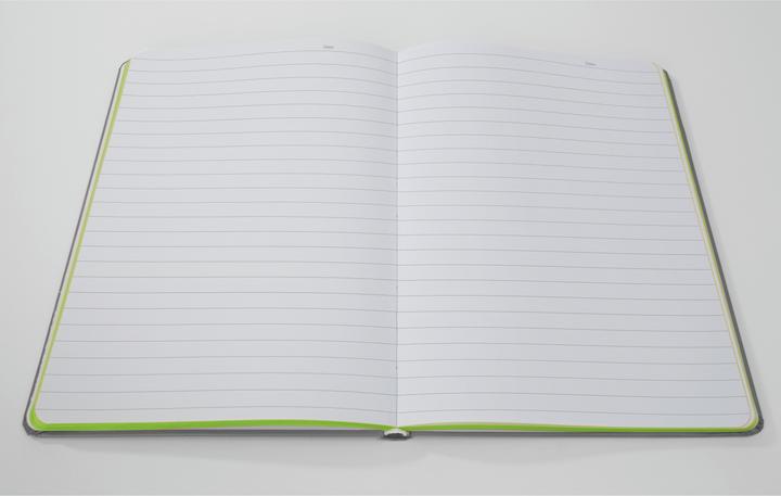 Image du produit Sigel Notizbuch A5 Linescape hellgrau/lime (A5, À rayures, Couverture rigide)