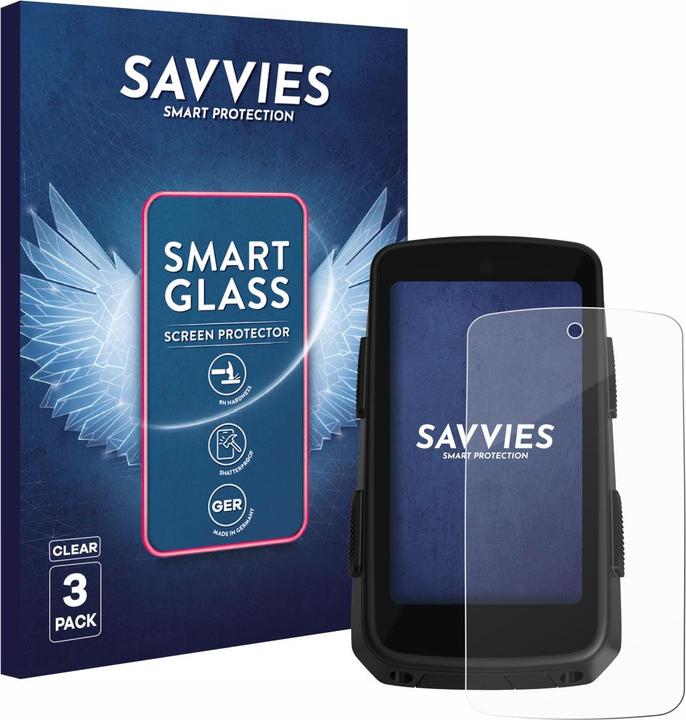 Savvies 3x Smart Glass – Hybrid Glass Pellicola in vetro 9H per Hammerhead Karoo 3