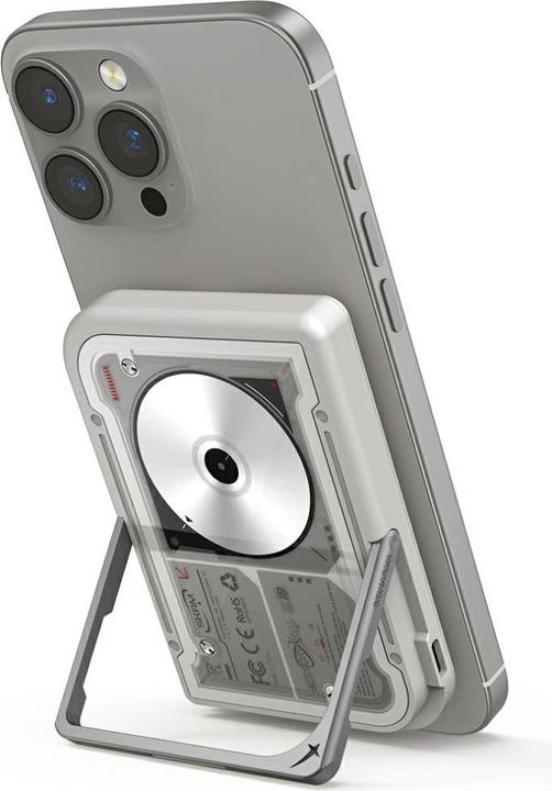 Actual product image Skinarma Powerbank Nexus Nova Magnetic Kick-Stand 5000mAh 20W PD USB-C MagSafe grey (5000 mAh, 20 W)