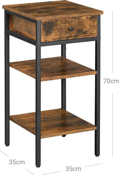 Immagine prodotto Vasagle Comodino (35 x 35 x 70 cm)