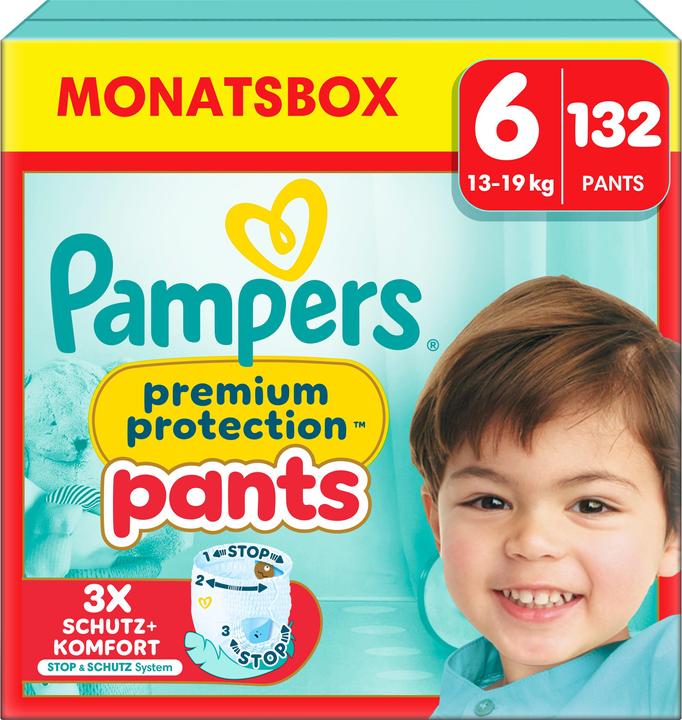 Pampers Premium Protection Pants (Taille 6, Pack mensuel, 132 pièce(s))