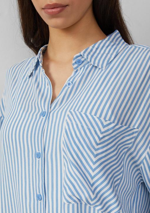 Actual product image S.Oliver Bluse Verkürzte Streifenbluse mit aufgesetzter Tasche (38)