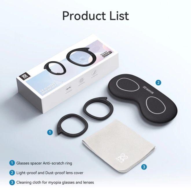 Actual product image AMVR Meta Quest 3 Brillenabstandshalter & Linsenabdeckung - schwarz