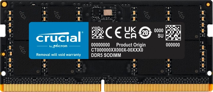 Actual product image Crucial Soram D5 5200 (1 x 32GB, 5200 MHz, DDR5 RAM, SO-DIMM)