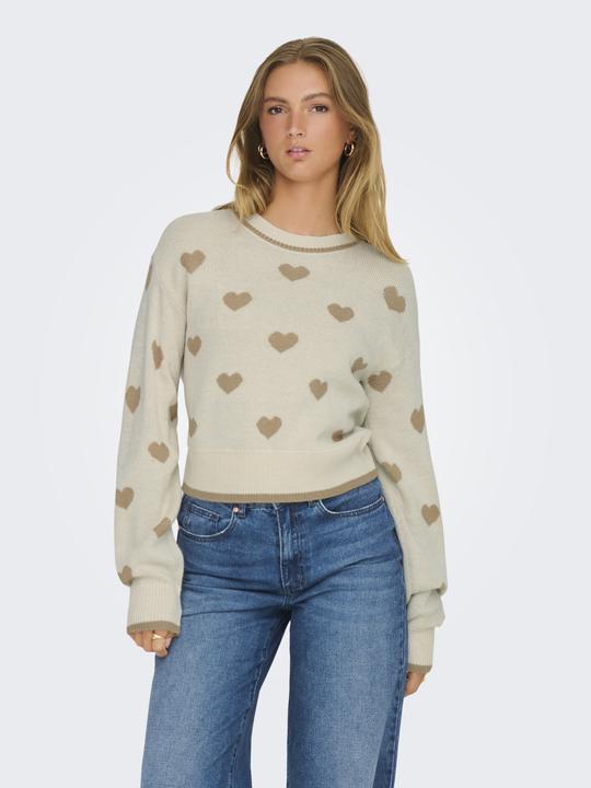 Immagine prodotto JdY Knit Fit Scollo rotondo Polsini a coste Pullover Maglione lavorato a maglia (L)