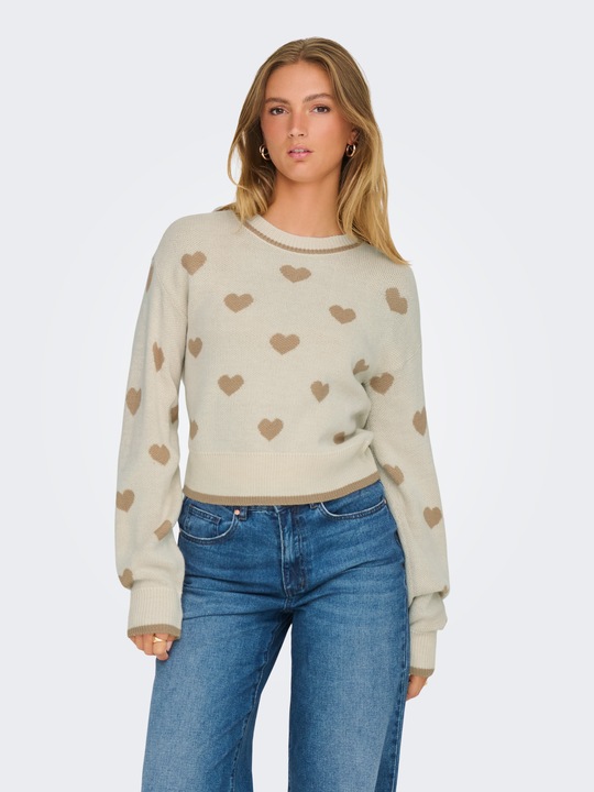 Actual product image JdY Knit Fit Round neck Ribbed cuffs Pullover Knitted jumper (L)